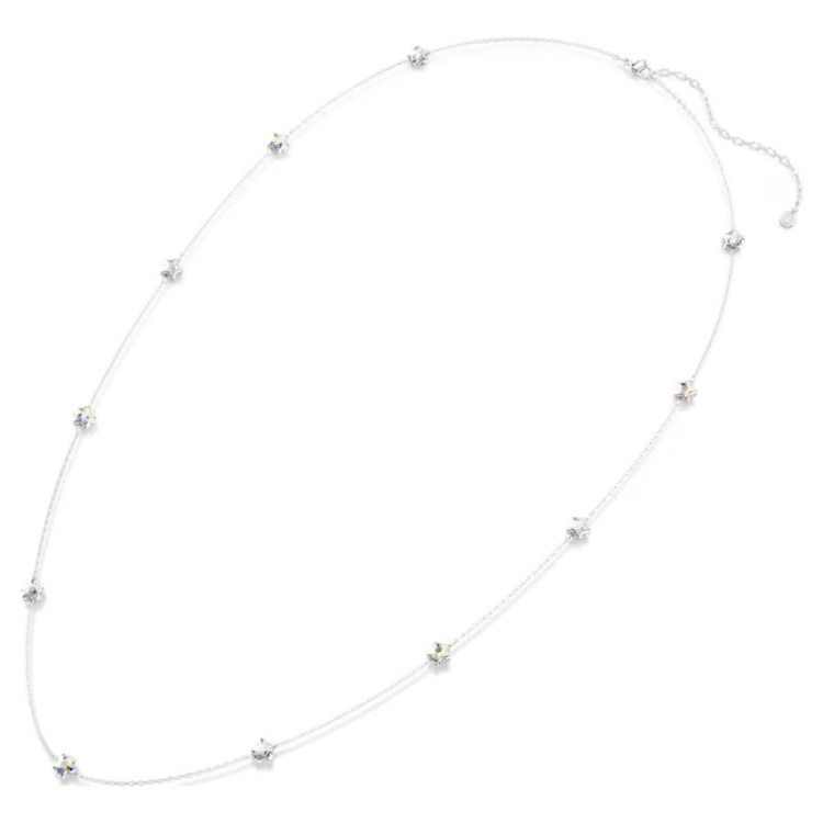 Chroma strandage Star, White, Rhodium plated